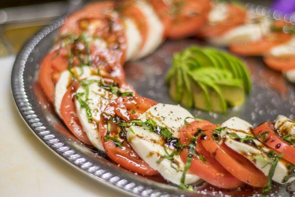 Large Party & Catering: a sample of our Caprese made for a catered party.