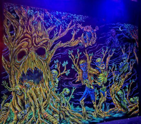 Blacklight mural. Nice.