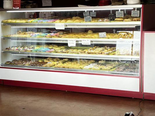 Variety of options in the case! They had multiple kolache options as well, but my sweet tooth was an itching for tasty donuts.