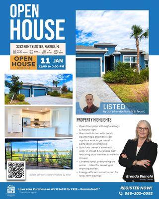 OPEN HOUSE - Sunday, January 11, 2026 | 12-3 PM
More Photos and Info: www.brendabianchi.com/3332nightstarterrace