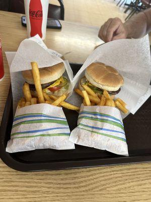 Buffalo Burgers and fries