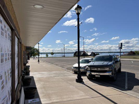 View of Beautiful Shell Lake from our office at 21 w 5th Ave. (Main Street).
