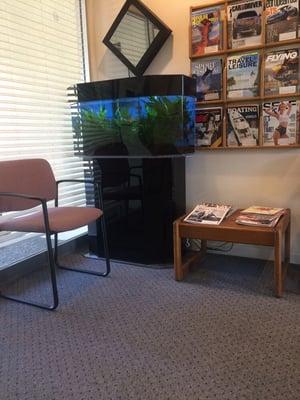 Beautiful fish tank in the waiting room!