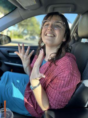 My friend and her beautiful French manicure!