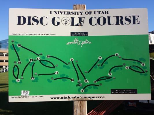 Course map. 10-18 are no longer here and were replaced with a parking structure.