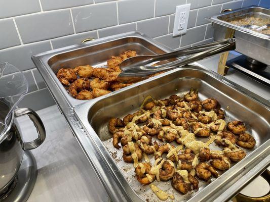 Coconut and garlic shrimp