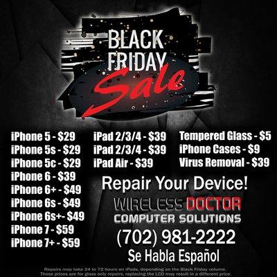 We are open Black Friday!