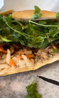 Vietnamese meatball banh mi