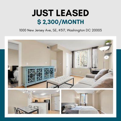 Leased! Another stunning DC condo off the market!
This beautifully appointed 1BD/1BA at 1000 New Jersey Ave SE #317