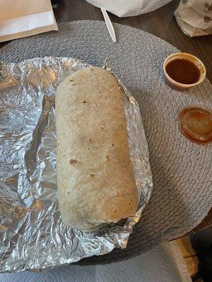 Impossible burrito, no dairy.