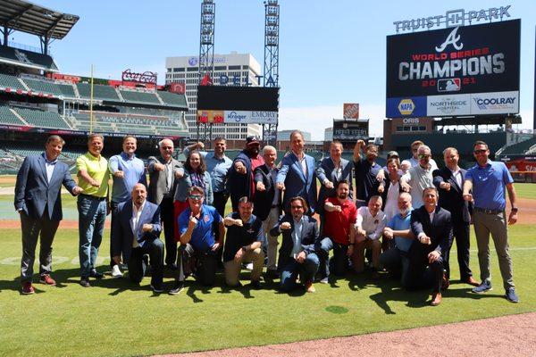 2021 World Series Ring Presentation to Sports Radio 680 The Fan and Braves Radio Network Team.