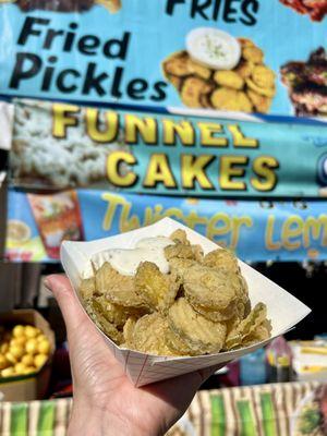 Fried pickles from a food vendor