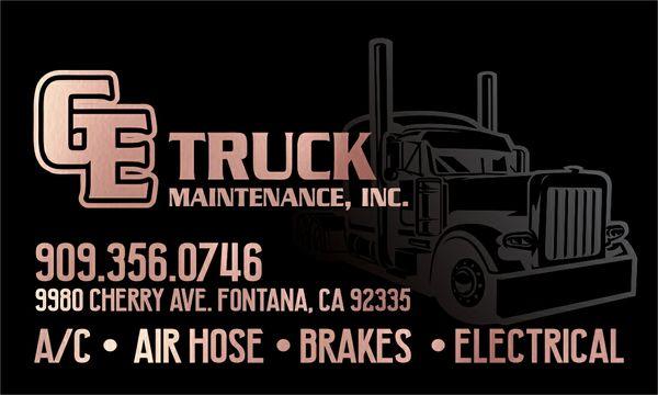 GE Truck Maintenance