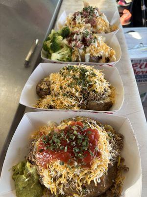 Different options of toppings