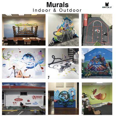 Murals, Public Art, Indoor & Outdoor hand painted murals for businesses, schools, home owners etc.