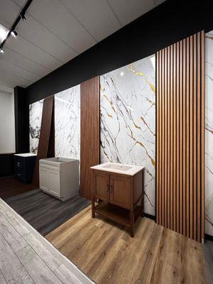 vanity and wall panel