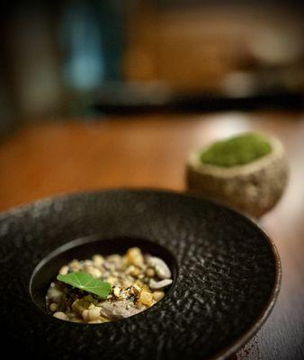 Duck confit and beans, 1st course