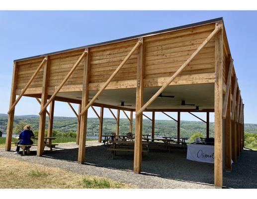 Tasting outdoor in the cool shade with fanned breezes.