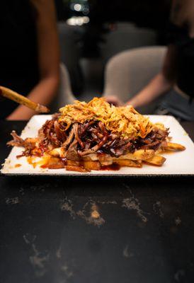 Kick Start My Heart - house fries, pulled pork, bbq, slaw & queso