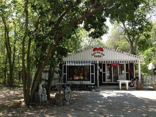 This is the front of the yarn shop