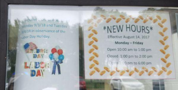 New hours