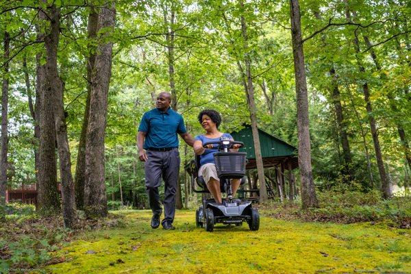 A mobility scooter allows everyone to get out in nature