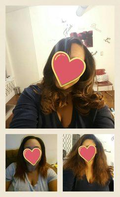 Hair growth achieved in one year. Courtesy to pregnancy and my hairstylist Alexis