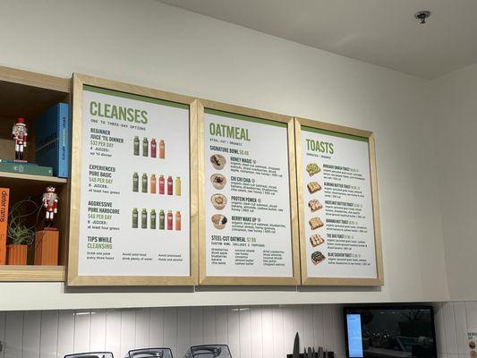 Menu board