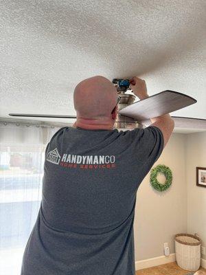 Replacing a ceiling fan