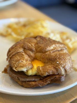 The sausage croissant and hash browns was excellent! It may have looked small but holy cow did it fill me up!