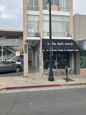 On the 2nd Floor above Cafe del Sol on 4th Street between D and E Streets.