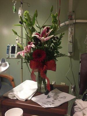 Gorgeous hand made bouquet made super quickly for my mother in the hospital