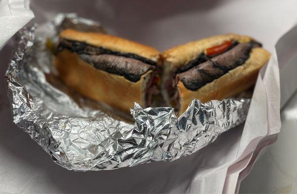 Roast Beef and Cheese Sub - delicious!