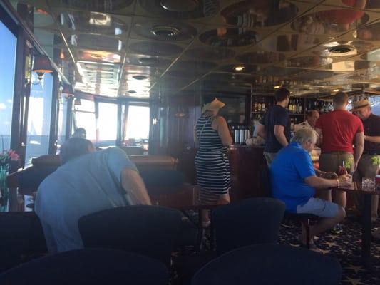 Lovely bar area up top.