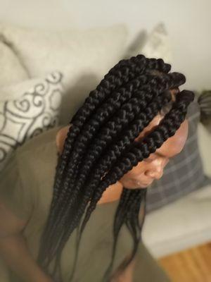 Jumbo box braids $155