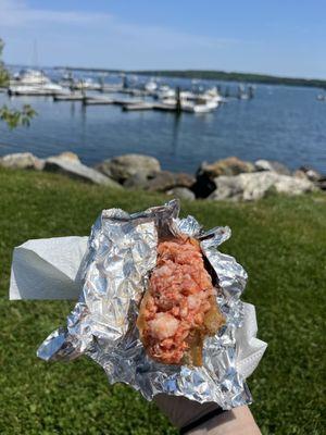 Lobster roll with butter