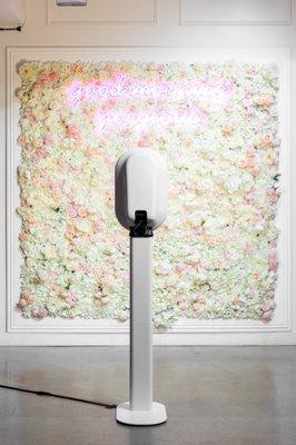 Pair your photo booth with a custom backdrop