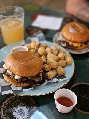 The OG Burger and Tots.