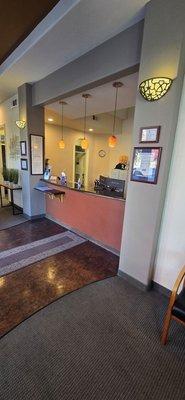 Lobby you're looking at the receptionist area where the nice receptionist greets you.