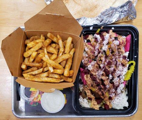 Bowl and Fries at Pita Way Commerce Twp.