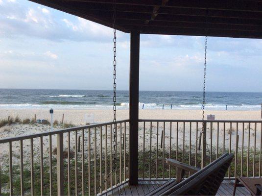 We love swinging but need a walkway to beautiful beach