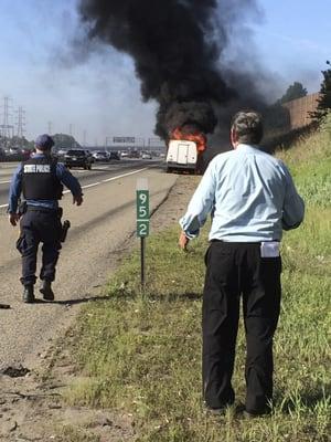 This is our ride to the airport on Olympic Airporter. Take the train