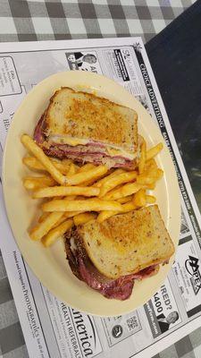 Reuben with french fries