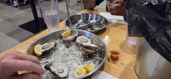 Oysters on the half shell
