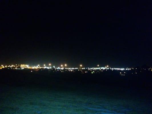 Night view from the course.