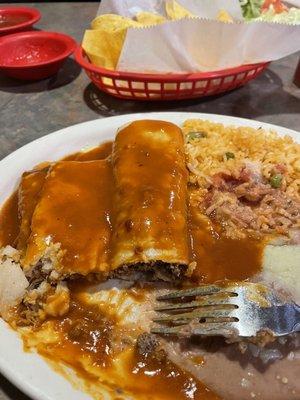 Beef tamale and beef enchilada-#8