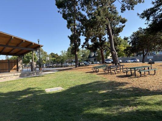Large picnic area with public bathroom