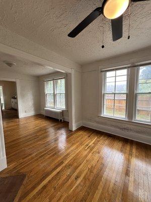 Repaired windows and painting for rental.