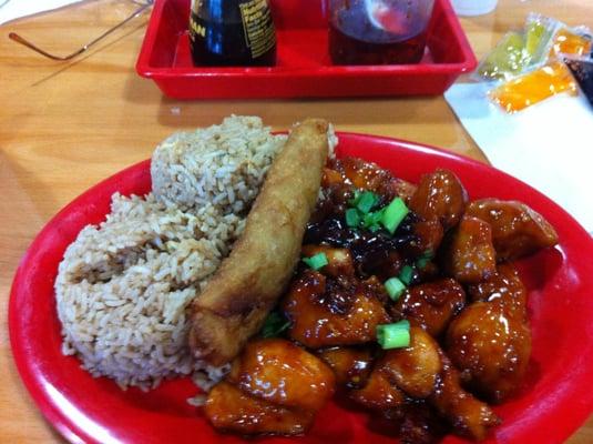 Orange Chicken, Fried Rice, Eggroll