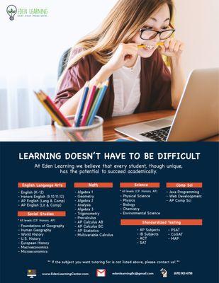 Tutoring All K-12 Subjects! Get Your FREE First Class Today!